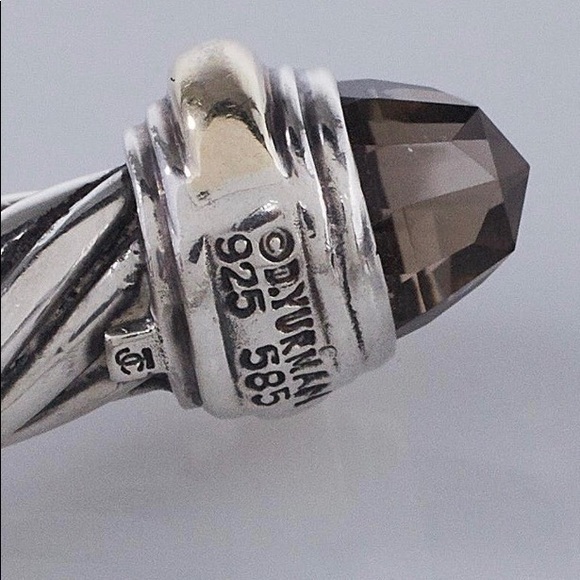 David YURMAN  Classic Smokey quartz cuff bracelet. - Picture 3 of 8